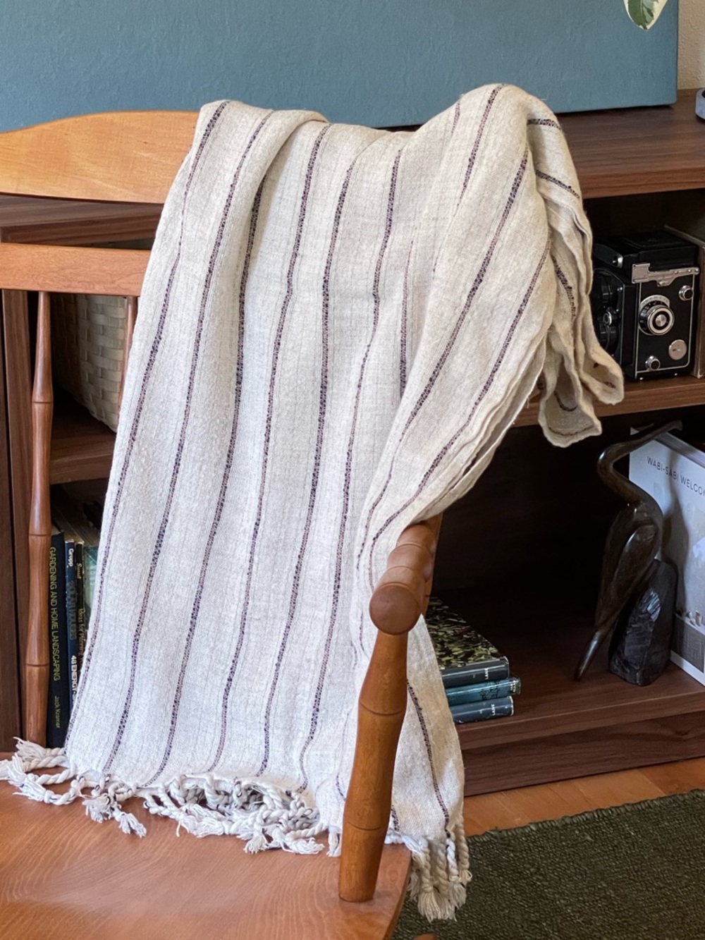 Neutral Stripe Cotton Beach Towel / Wrap